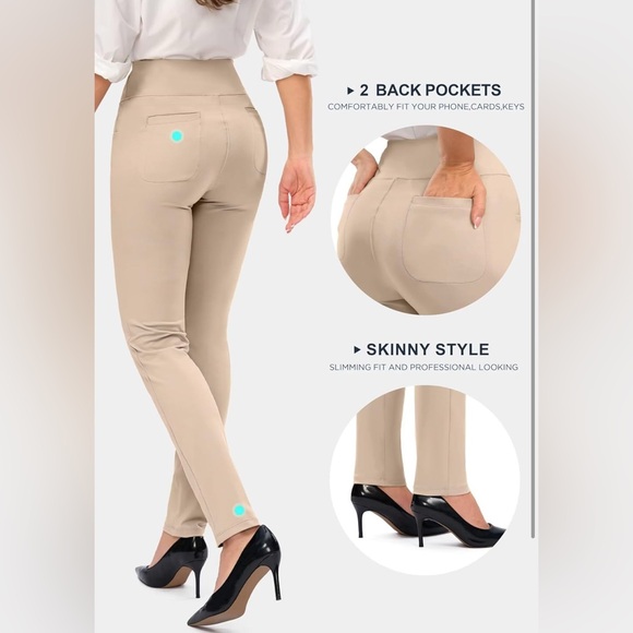 Rammus Women’s High Waist Dress Pants w/ Pockets Business Casual Stretchy XL NWT - Picture 2 of 10